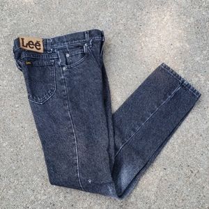 Vintage Lee Black Acid Washed High Waisted Jeans